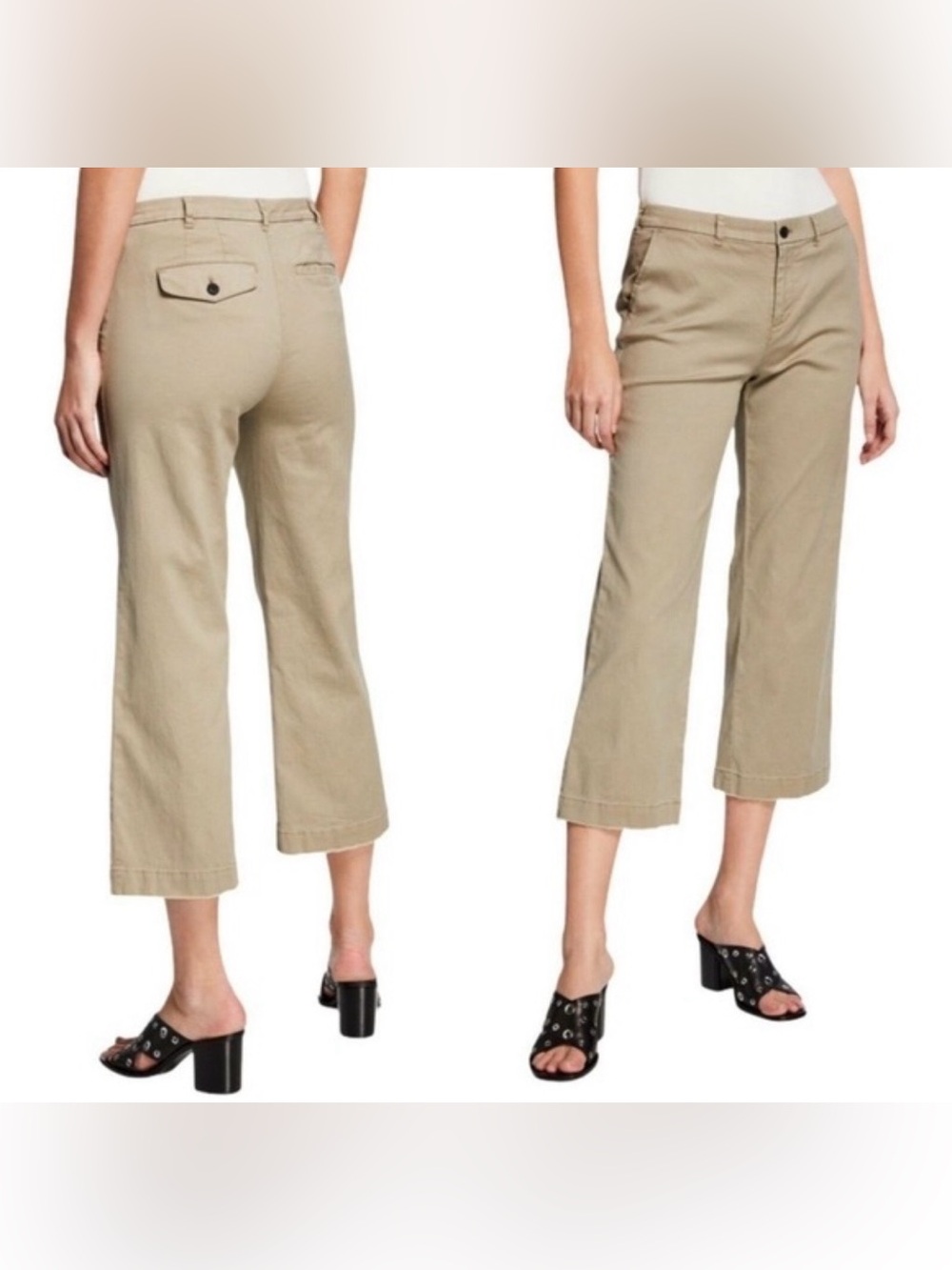 ATM Anthony Thomas Melillo Enzyme Wash Cropped Boyfriend Pants Faded Sage Size 8